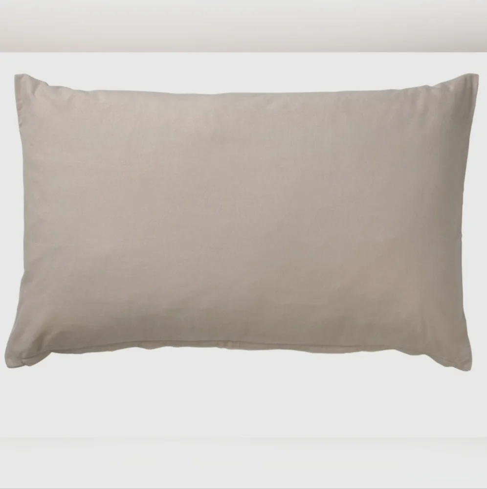New Sanela velvet lumbar pillow cover tan beige Ikea